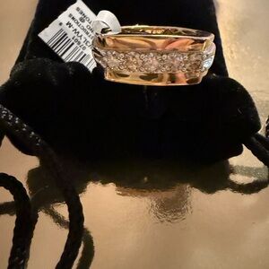 Men’s Gold Ring (size 10) with Five Diamonds